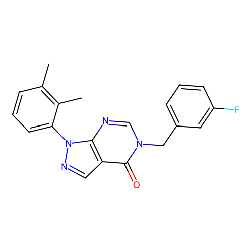 1-(2,3-Dimethylphenyl)-5-[(3-fluorophenyl)methyl]pyrazolo[3,4-d]pyrimidin-4-one structure