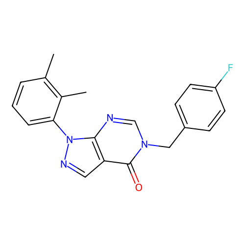 1-(2,3-Dimethylphenyl)-5-[(4-fluorophenyl)methyl]pyrazolo[3,4-d]pyrimidin-4-one structure