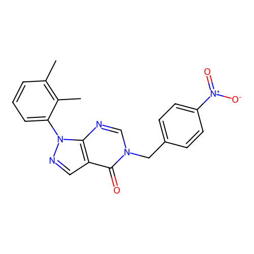 1-(2,3-Dimethylphenyl)-5-[(4-nitrophenyl)methyl]pyrazolo[3,4-d]pyrimidin-4-one structure