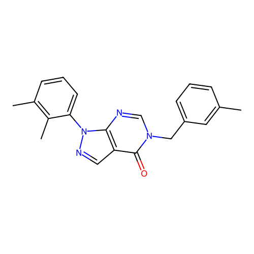 1-(2,3-Dimethylphenyl)-5-[(3-methylphenyl)methyl]pyrazolo[3,4-d]pyrimidin-4-one structure