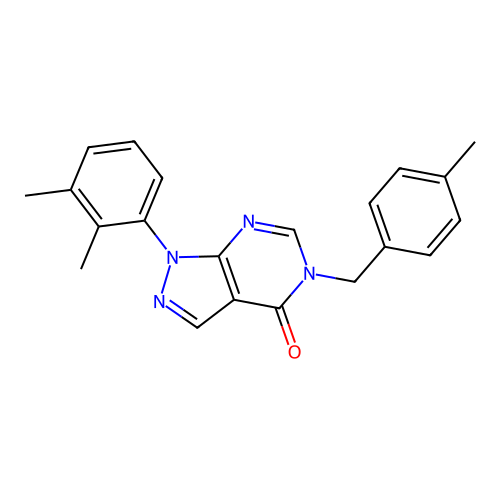 1-(2,3-Dimethylphenyl)-5-[(4-methylphenyl)methyl]pyrazolo[3,4-d]pyrimidin-4-one structure