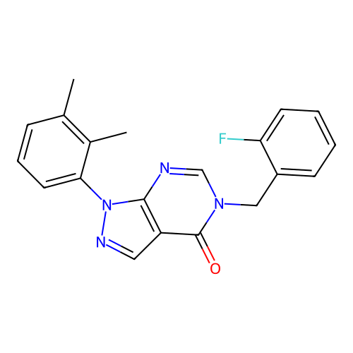 1-(2,3-Dimethylphenyl)-5-[(2-fluorophenyl)methyl]pyrazolo[3,4-d]pyrimidin-4-one structure
