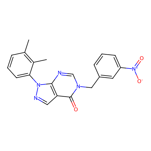 1-(2,3-Dimethylphenyl)-5-[(3-nitrophenyl)methyl]pyrazolo[3,4-d]pyrimidin-4-one structure