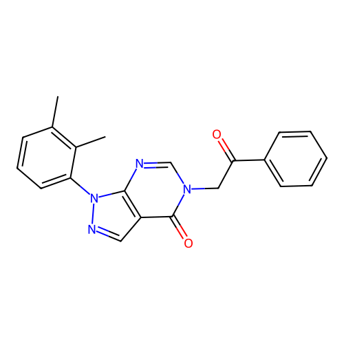 1-(2,3-Dimethylphenyl)-5-phenacylpyrazolo[3,4-d]pyrimidin-4-one structure