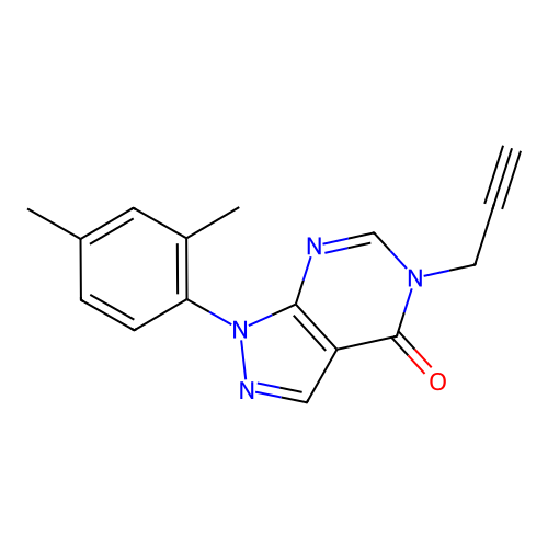 1-(2,4-Dimethylphenyl)-5-prop-2-ynylpyrazolo[3,4-d]pyrimidin-4-one structure