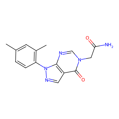2-(1-(2,4-dimethylphenyl)-4-oxo-1H-pyrazolo[3,4-d]pyrimidin-5(4H)-yl)acetamide structure