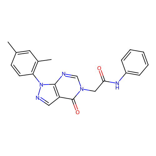 2-[1-(2,4-dimethylphenyl)-4-oxopyrazolo[3,4-d]pyrimidin-5-yl]-N-phenylacetamide structure
