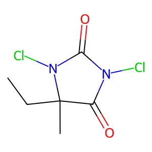 1,3-Dichloro-5-ethyl-5-methylhydantoin structure