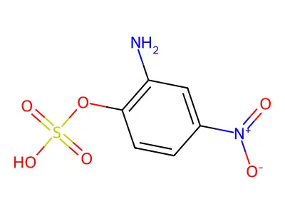 Phenol, 2-amino-4-nitro-, 1-(hydrogen sulfate) structure