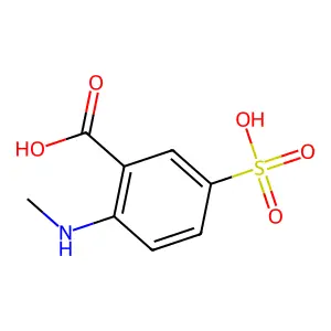 2-(Methylamino)-5-sulphobenzoic acid structure