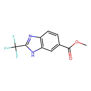 Benzimidazole-5-carboxylic acid, 2-(trifluoromethyl)-, methyl ester structure