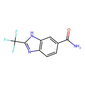 2-(三氟甲基)-1H-苯并咪唑-6-甲酰胺 structure