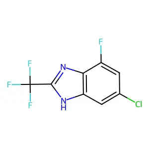 Benzimidazole, 6-chloro-4-fluoro-2-(trifluoromethyl)- structure