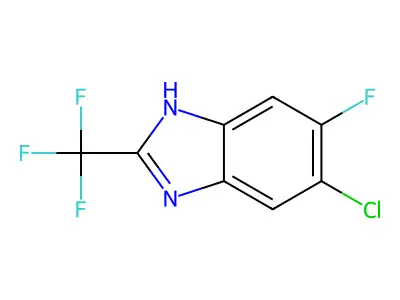 Benzimidazole, 6-chloro-5-fluoro-2-(trifluoromethyl)- structure
