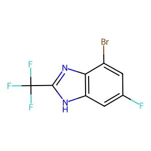 Benzimidazole, 4-bromo-6-fluoro-2-(trifluoromethyl)- structure