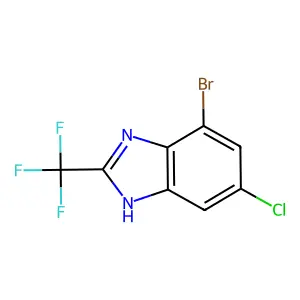 Benzimidazole, 4-bromo-6-chloro-2-(trifluoromethyl)- structure