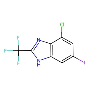 Benzimidazole, 4-chloro-6-iodo-2-(trifluoromethyl)- structure