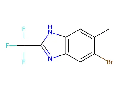 Benzimidazole, 6-bromo-5-methyl-2-(trifluoromethyl)- structure