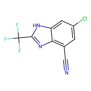 Benzimidazole-4-carbonitrile, 6-chloro-2-(trifluoromethyl)- structure