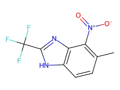 Benzimidazole, 5-methyl-4-nitro-2-(trifluoromethyl)- structure