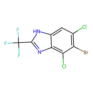 Benzimidazole, 5-bromo-4,6-dichloro-2-(trifluoromethyl)- structure