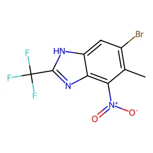 5-Bromo-6-methyl-7-nitro-2-(trifluoromethyl)-1H-benzimidazole structure