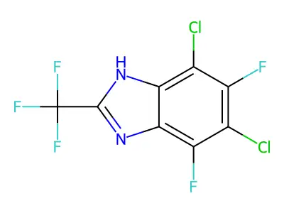 4,6-Dichloro-5,7-difluoro-2-(trifluoromethyl)-1H-benzimidazole structure