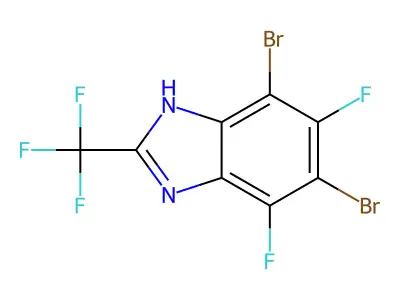 Benzimidazole, 5,7-dibromo-4,6-difluoro-2-(trifluoromethyl)- structure