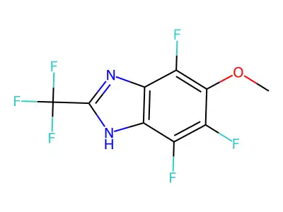 Benzimidazole, 5-methoxy-4,6,7-trifluoro-2-(trifluoromethyl)- structure