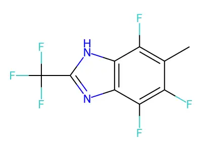 Benzimidazole, 5-methyl-4,6,7-trifluoro-2-(trifluoromethyl)- structure