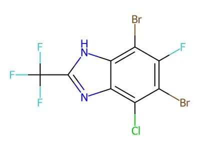 Benzimidazole, 4-chloro-5,7-dibromo-6-fluoro-2-(trifluoromethyl)- structure