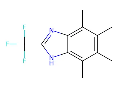 Benzimidazole, 4,5,6,7-tetramethyl-2-(trifluoromethyl)- structure