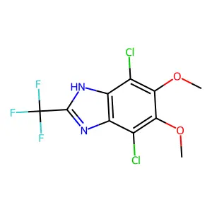 Benzimidazole, 4,7-dichloro-5,6-dimethoxy-2-(trifluoromethyl)- structure