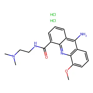 4-Acridinecarboxamide, 9-amino-N-(2-(dimethylamino)ethyl)-5-methoxy-, dihydrochloride structure