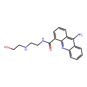 4-Acridinecarboxamide, 9-amino-N-(2-((2-hydroxyethyl)amino)ethyl)- structure