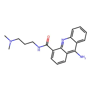 9-amino-N-(3-(dimethylamino)propyl)acridine-4-carboxamide structure