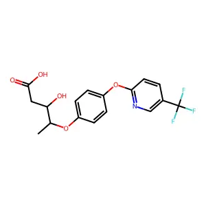 3-Hydroxy-4-(4-(5-(trifluoromethyl)pyridin-2-YL)oxyphenoxy)pentanoic acid structure