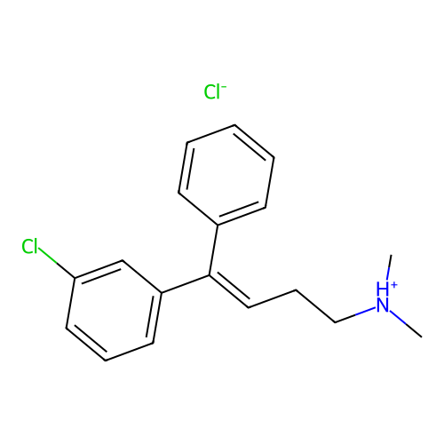 3-Butenylamine, 4-(m-chlorophenyl)-N,N-dimethyl-4-phenyl-, hydrochloride structure