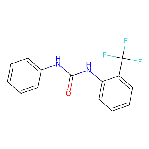 1-Phenyl-3-[2-(trifluoromethyl)phenyl]urea structure