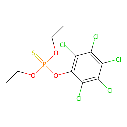 O,O-Diethyl O-(pentachlorophenyl) phosphorothioate structure