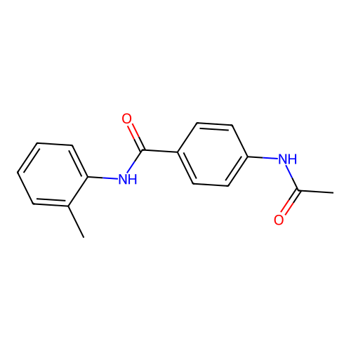 4-acetamido-N-(2-methylphenyl)benzamide structure