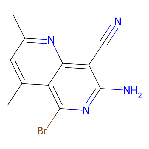 1,6-Naphthyridine-8-carbonitrile, 7-amino-5-bromo-2,4-dimethyl- structure