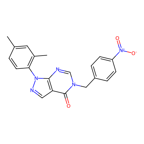 1-(2,4-Dimethylphenyl)-5-[(4-nitrophenyl)methyl]pyrazolo[3,4-d]pyrimidin-4-one structure