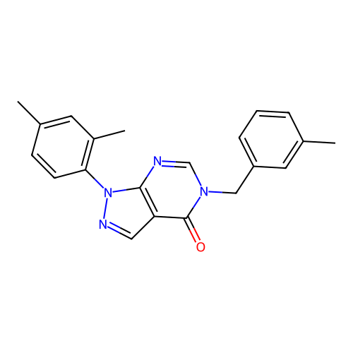 1-(2,4-Dimethylphenyl)-5-[(3-methylphenyl)methyl]pyrazolo[3,4-d]pyrimidin-4-one structure