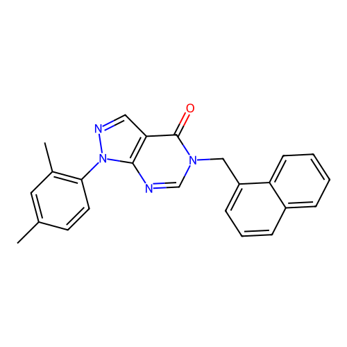 1-(2,4-Dimethylphenyl)-5-(naphthalen-1-ylmethyl)pyrazolo[3,4-d]pyrimidin-4-one structure