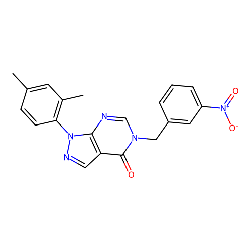 1-(2,4-Dimethylphenyl)-5-[(3-nitrophenyl)methyl]pyrazolo[3,4-d]pyrimidin-4-one structure