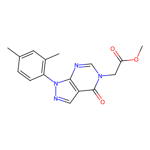 Methyl 2-[1-(2,4-dimethylphenyl)-4-oxopyrazolo[3,4-d]pyrimidin-5-yl]acetate structure