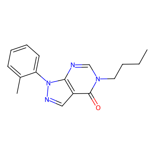5-Butyl-1-(2-methylphenyl)pyrazolo[3,4-d]pyrimidin-4-one structure