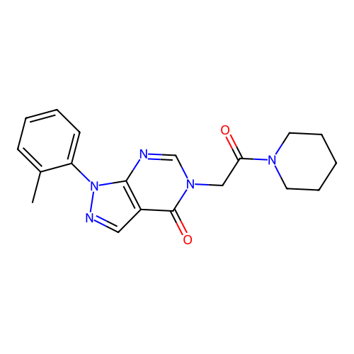 1-(2-Methylphenyl)-5-(2-oxo-2-piperidin-1-ylethyl)pyrazolo[3,4-d]pyrimidin-4-one structure