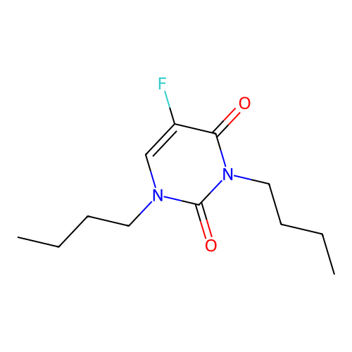 2,4(1H,3H)-Pyrimidinedione, 1,3-dibutyl-5-fluoro- structure